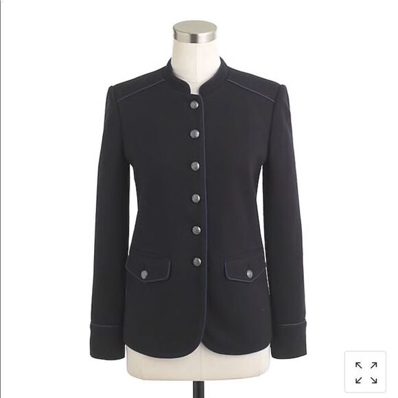 J. Crew Navy Blue Military Style button blazer - Picture 7 of 7